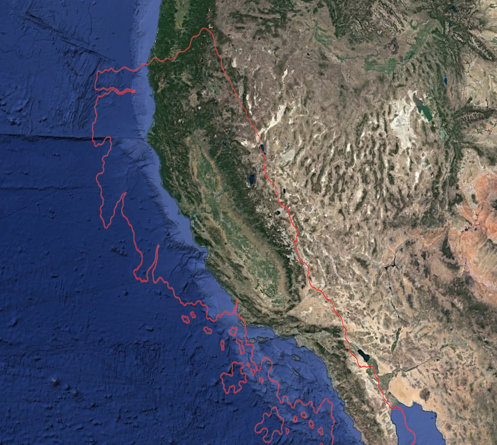 Topic drifting away california map what? What Confirm. drifting away california map